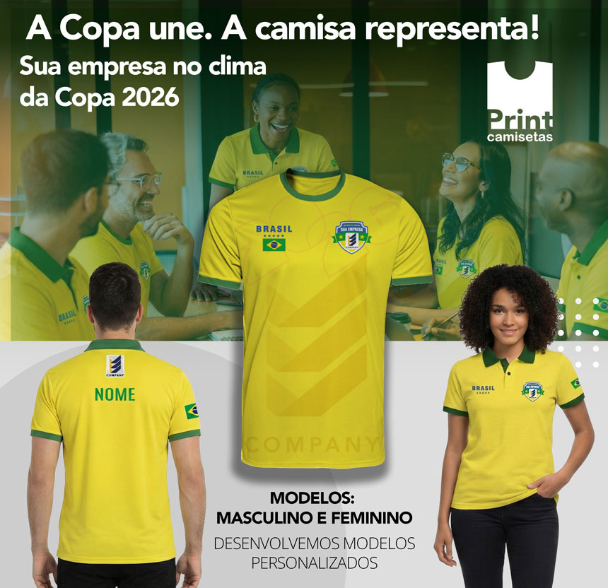 Camiseta para copa do mundo